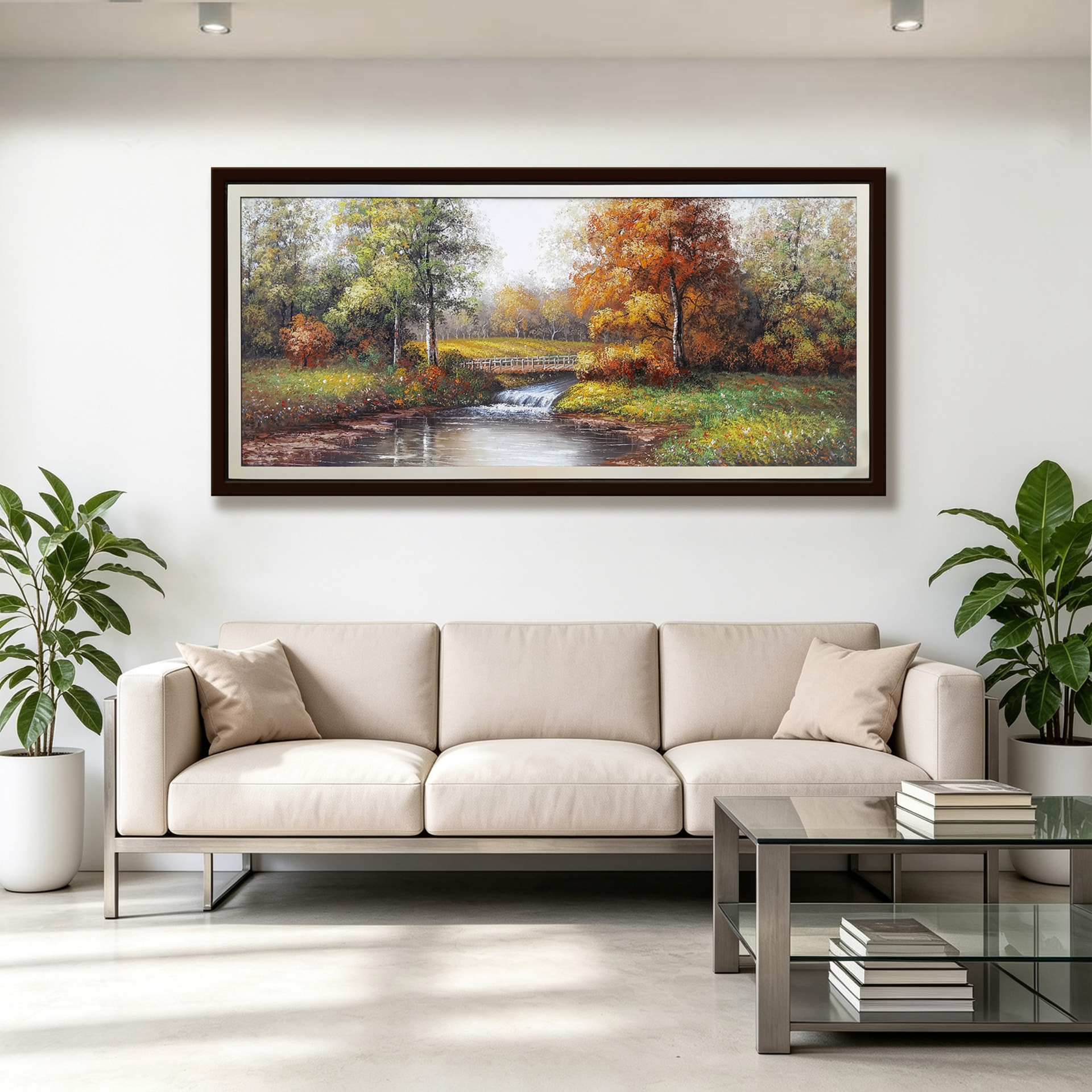Arroyo otoñal — óleo sobre lienzo pintada a mano · Color & Estilo