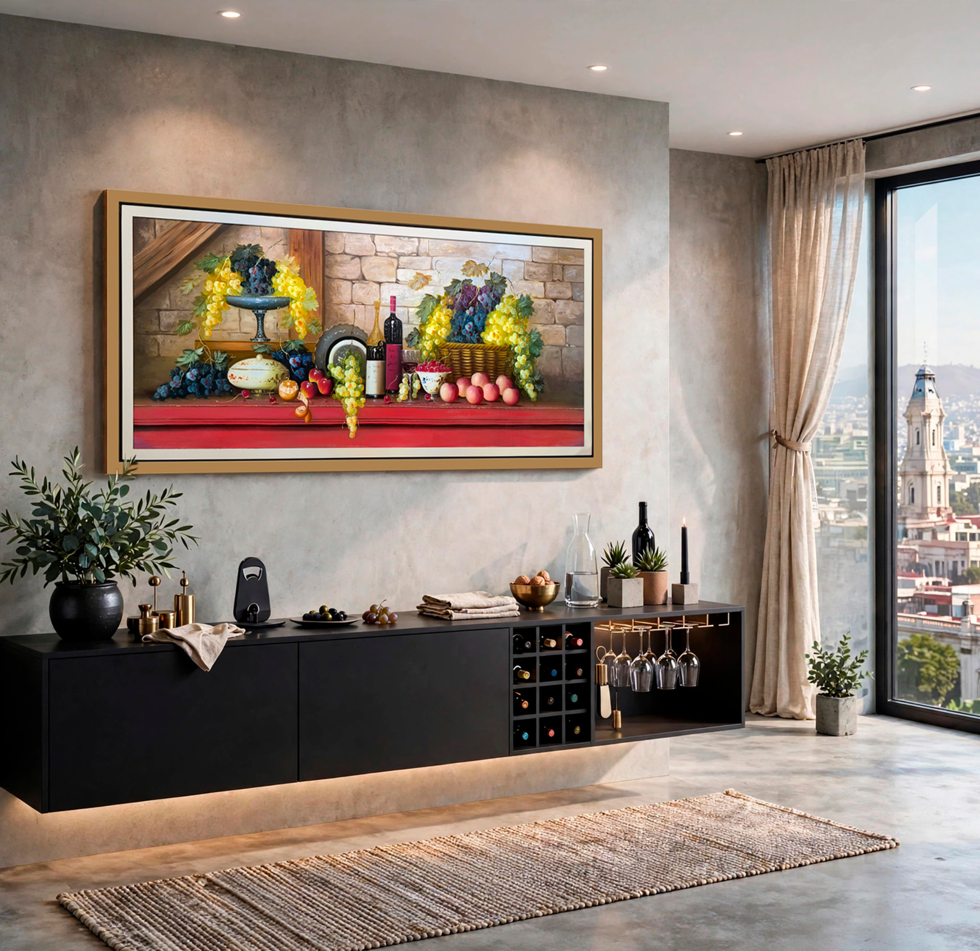 Bodegón del viñedo — óleo sobre lienzo pintada a mano · Color & Estilo