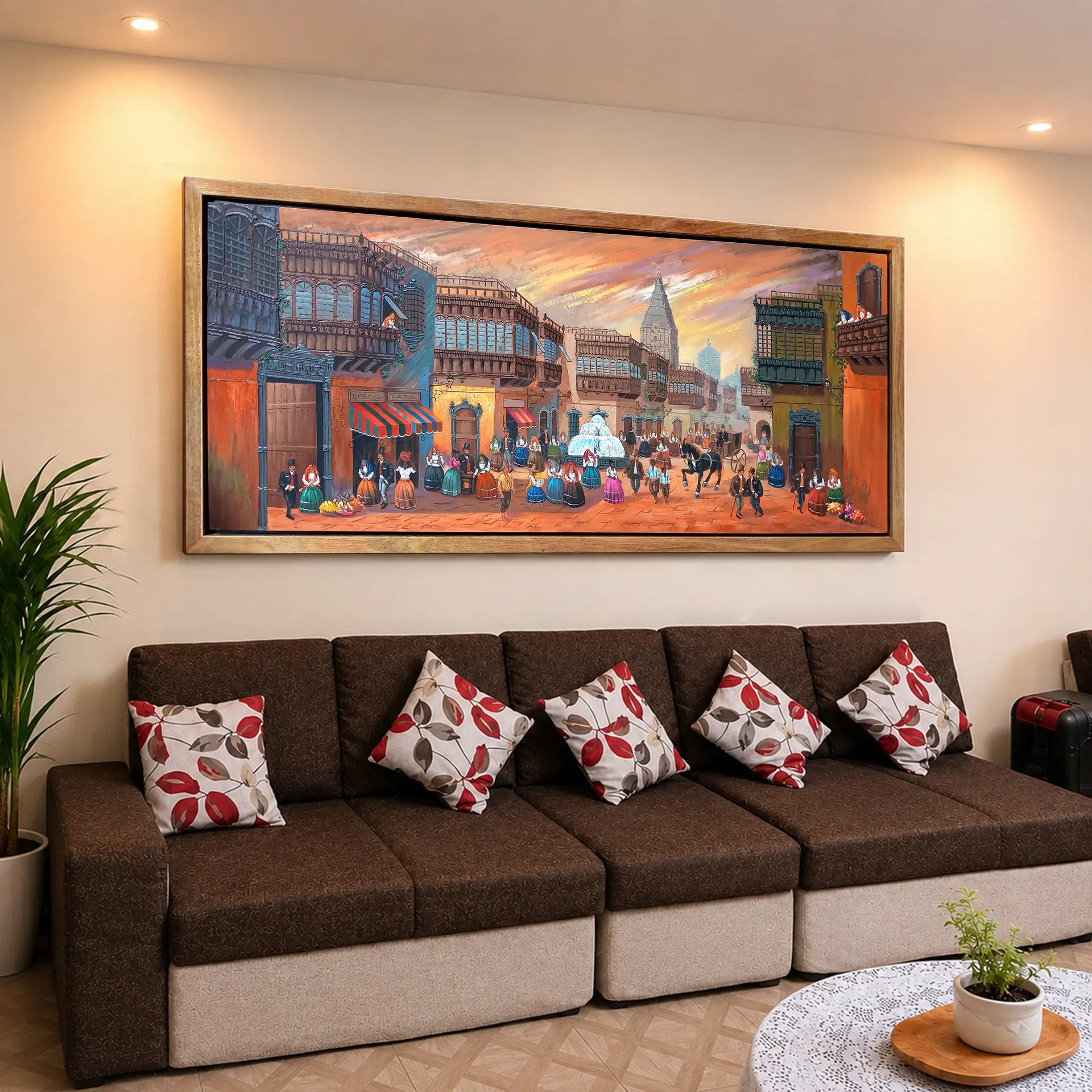 Lima colonial — pintura al óleo pintada a mano · Color & Estilo